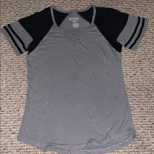 Grey and black T shirt